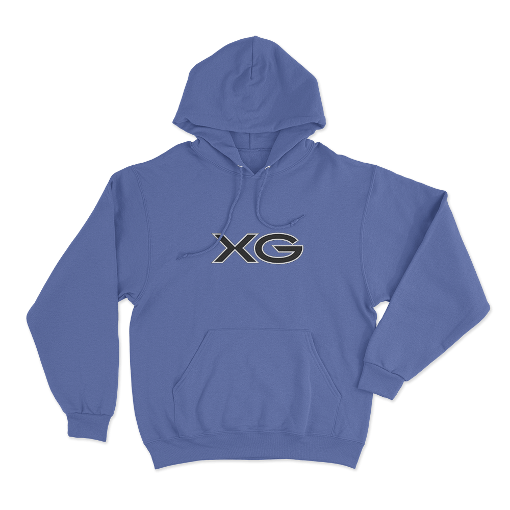 XG Classic Outline Logo Unisex Hoodie Blue XG Classic Outline Logo Unisex Hoodie Blue