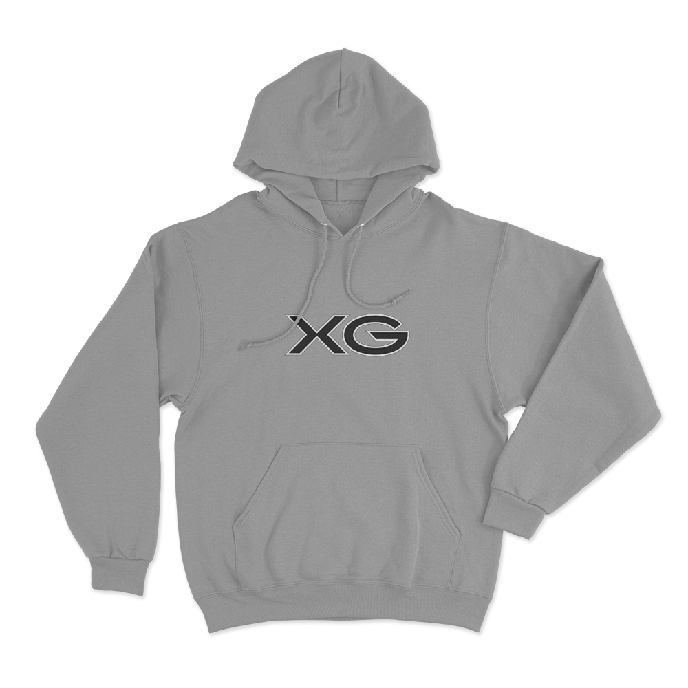 XG Classic Outline Logo Unisex Hoodie Grey XG Classic Outline Logo Unisex Hoodie Grey