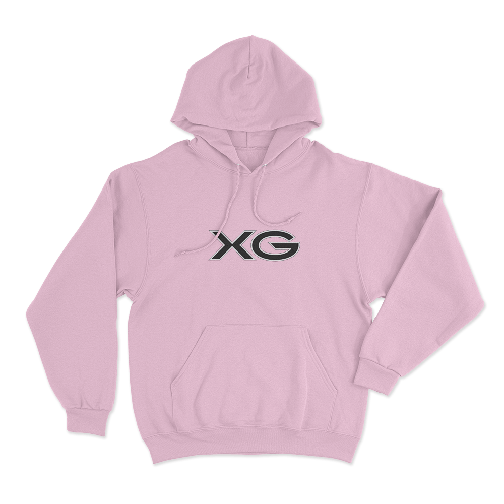 XG Classic Outline Logo Unisex Hoodie Pink XG Classic Outline Logo Unisex Hoodie Pink
