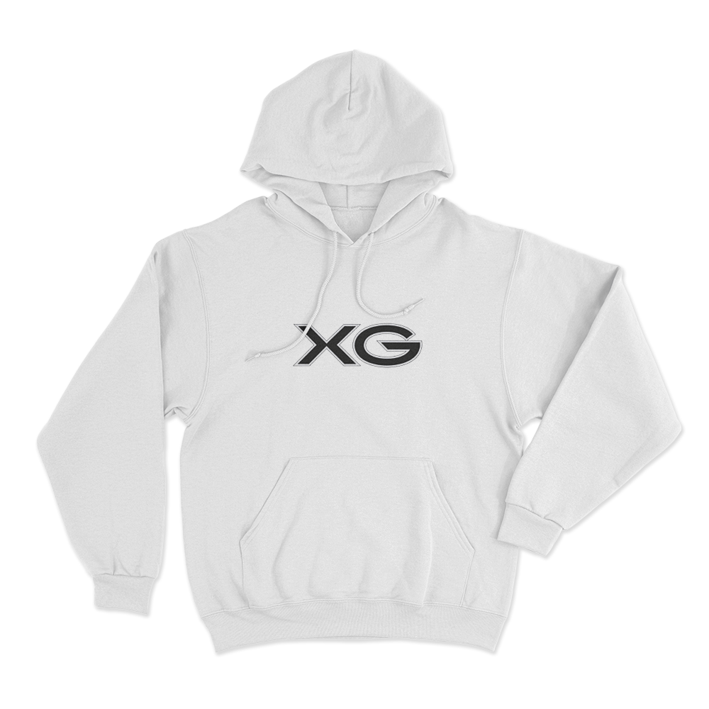 XG Classic Outline Logo Unisex Hoodie White XG Classic Outline Logo Unisex Hoodie White