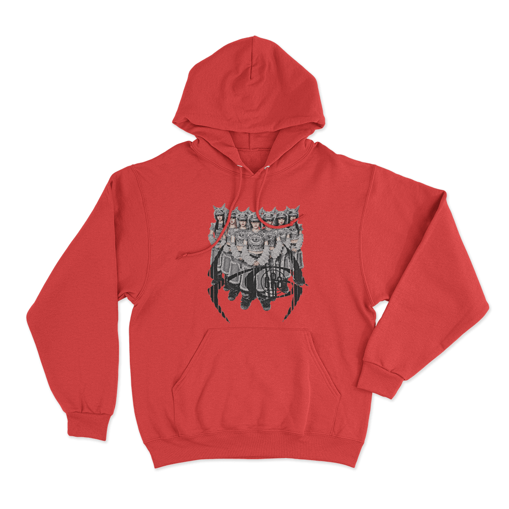 XG ×GR8 Wolf Pack Vision Unisex Hoodie Red XG ×GR8 Wolf Pack Vision Unisex Hoodie Red