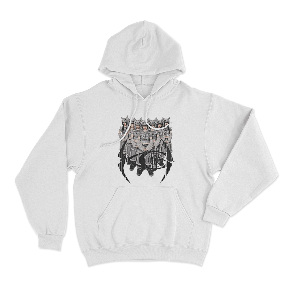 XG ×GR8 Wolf Pack Vision Unisex Hoodie White XG ×GR8 Wolf Pack Vision Unisex Hoodie White